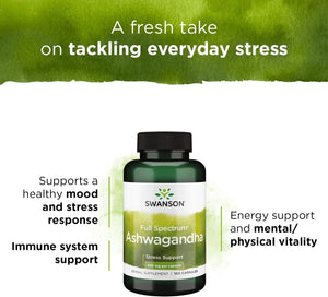 SWANSON - Swanson Ashwagandha Powder 450Mg. 100 Capsulas - The Red Vitamin MX - Suplementos Alimenticios - {{ shop.shopifyCountryName }}