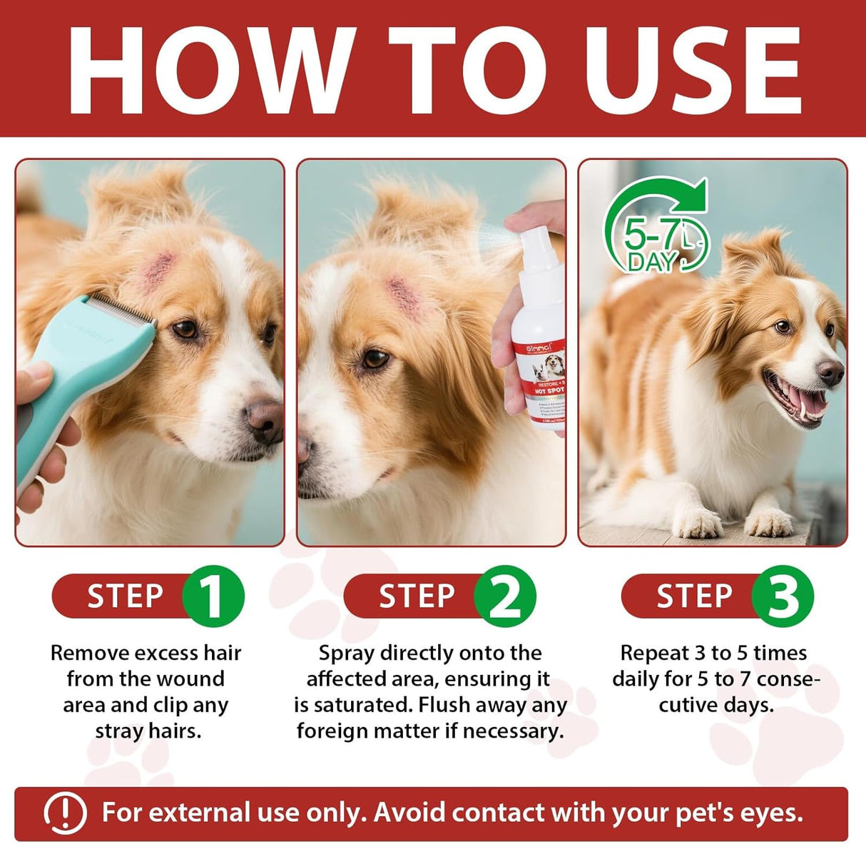Oimmal Hot Spot Spray Treatment for Dogs 100Ml.