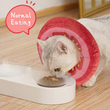 ANWA Adjustable Cat Cone Collar Soft Tomato Medium