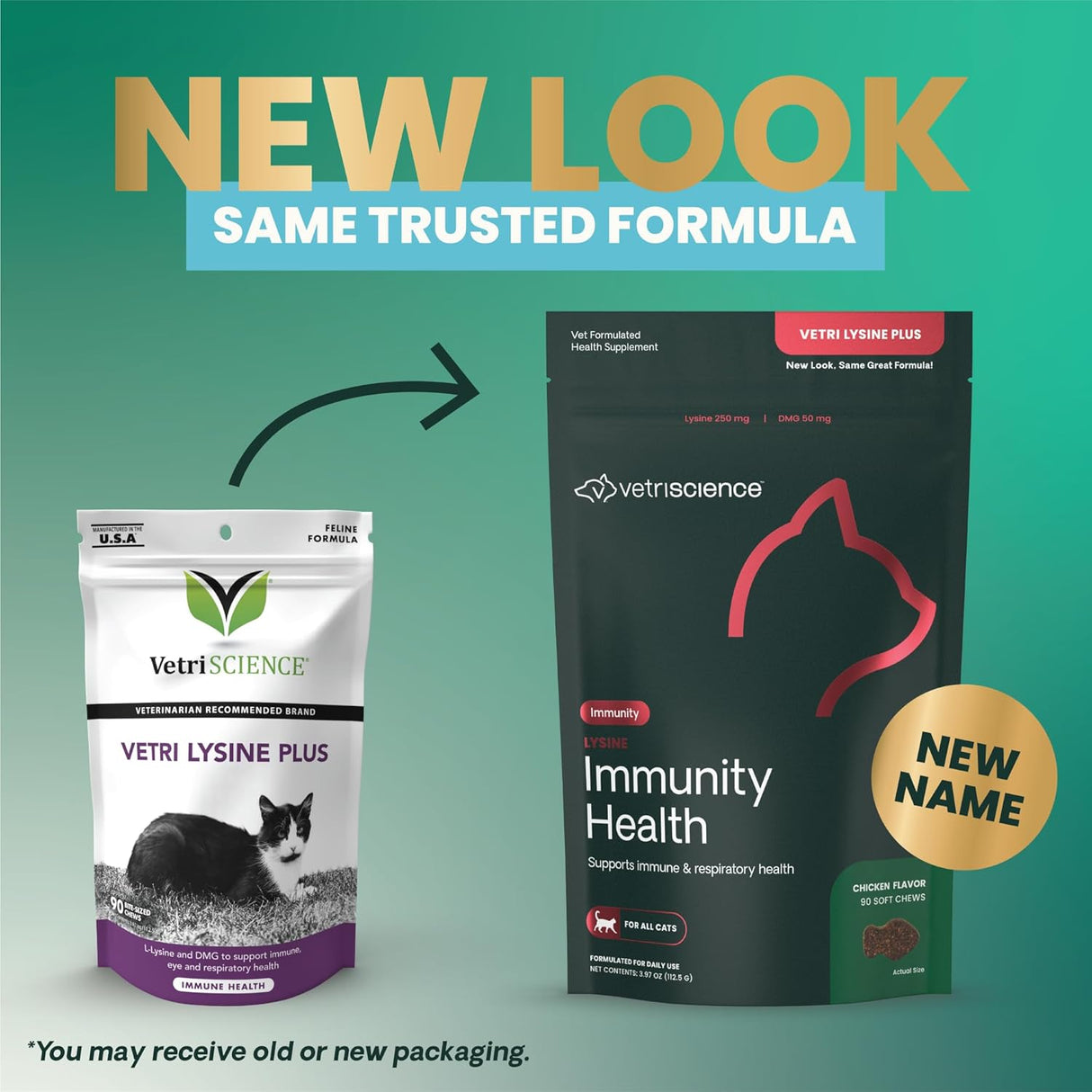 VetriScience Lysine Immunity Health Chews for Cats Chicken 90 Masticables