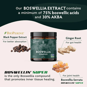 TRIBE ORGANICS - TRIBE ORGANICS Boswellia Serrata Complex 120 Capsulas - The Red Vitamin MX - Suplementos Alimenticios - {{ shop.shopifyCountryName }}