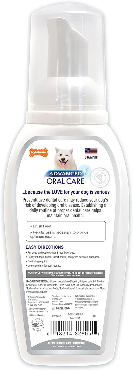 NYLABONE - Nylabone Advanced Oral Care Foaming Dog Tartar Remover 4 Oz. - The Red Vitamin MX - Cuidado Dental Para Perros - {{ shop.shopifyCountryName }}