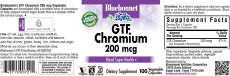 BLUEBONNET NUTRITION - Bluebonnet Nutrition GTF Chromium 200mcg 100 Capsulas - The Red Vitamin MX - Suplementos Alimenticios - {{ shop.shopifyCountryName }}