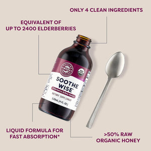 VIMERGY - Vimergy Soothe Wise Immune Support with Elderberry Syrup 120Ml. - The Red Vitamin MX - Suplementos Alimenticios - {{ shop.shopifyCountryName }}