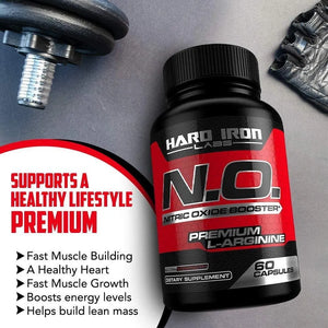 HARD IRON LABS - Hard Iron Labs N.O. Nitric Oxide Booster with L-Arginine, L-Citrulline, Beta Alanine, AAKG 60 Capsulas - The Red Vitamin MX - Suplementos Alimenticios - {{ shop.shopifyCountryName }}