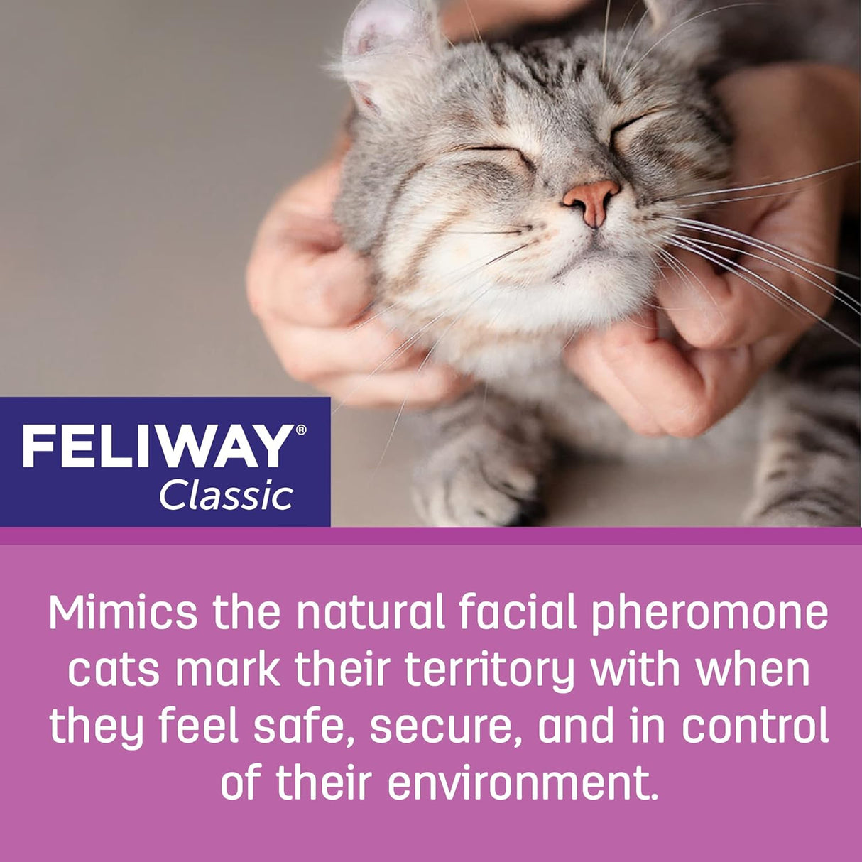 FELIWAY Classic 30 Day Cat Calming Refill for Pheromone Diffuser 48Ml.