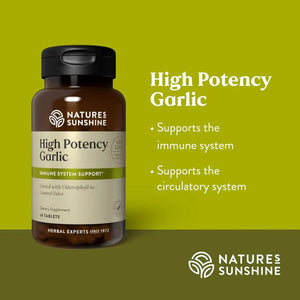 NATURES SUNSHINE - Nature's Sunshine High Potency Garlic 60 Tabletas - The Red Vitamin MX - Suplementos Alimenticios - {{ shop.shopifyCountryName }}