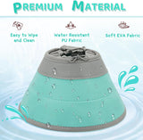 GoGoPaw Cat Cone Collar Soft to Stop Licking Adjustable Foldable SOLID GREEN SMALL