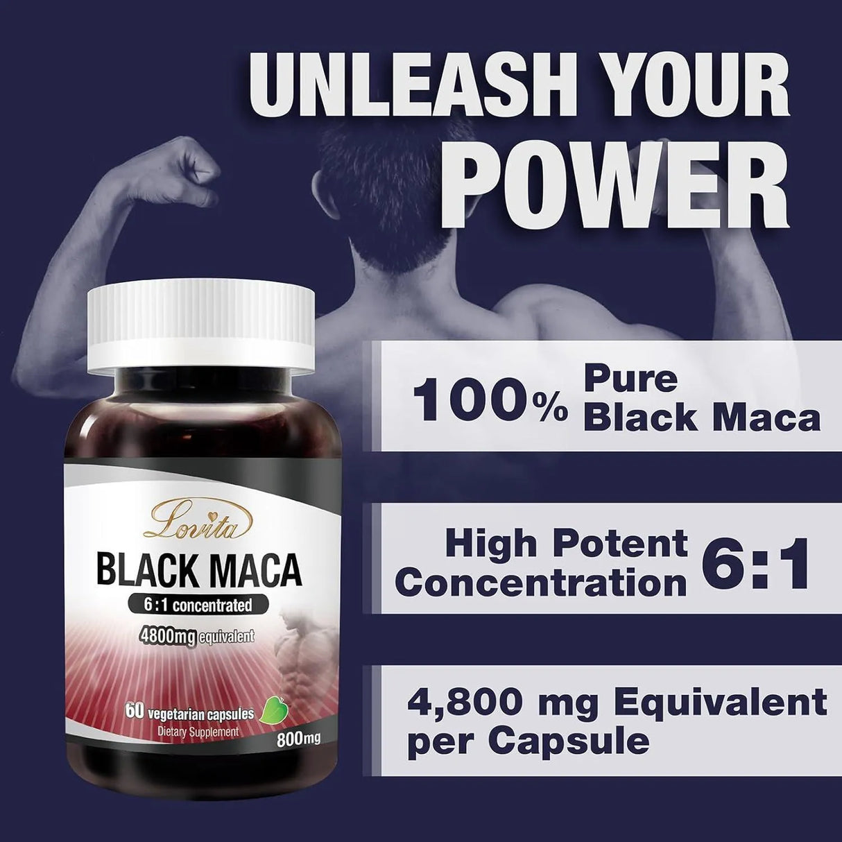 LOVITA - Lovita Black Maca Root 4800Mg. 60 Capsulas - The Red Vitamin MX - Suplementos Alimenticios - {{ shop.shopifyCountryName }}