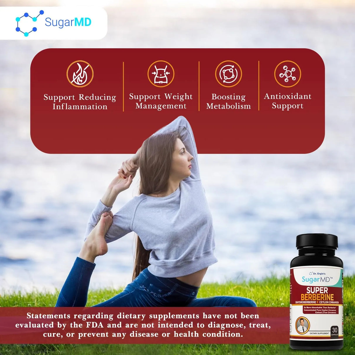 SUGARMD - SugarMD Super Berberine 30 Capsulas - The Red Vitamin MX - Suplementos Alimenticios - {{ shop.shopifyCountryName }}