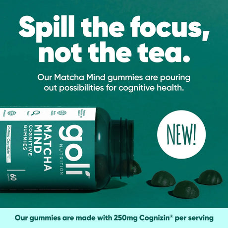 GOLI NUTRITION - Goli Matcha Mind Gummies 60 Gomitas - The Red Vitamin MX - Suplementos Alimenticios - {{ shop.shopifyCountryName }}
