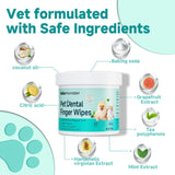 LULUMONSTER - LULUMONSTER Pet Dental Finger Wipes for Dogs & Cats Mint 50 Toallitas - The Red Vitamin MX - Cuidado Dental Para Perros - {{ shop.shopifyCountryName }}