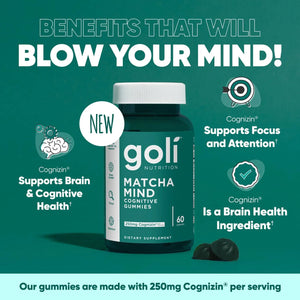 GOLI NUTRITION - Goli Matcha Mind Gummies 60 Gomitas 3 Pack - The Red Vitamin MX - Suplementos Alimenticios - {{ shop.shopifyCountryName }}