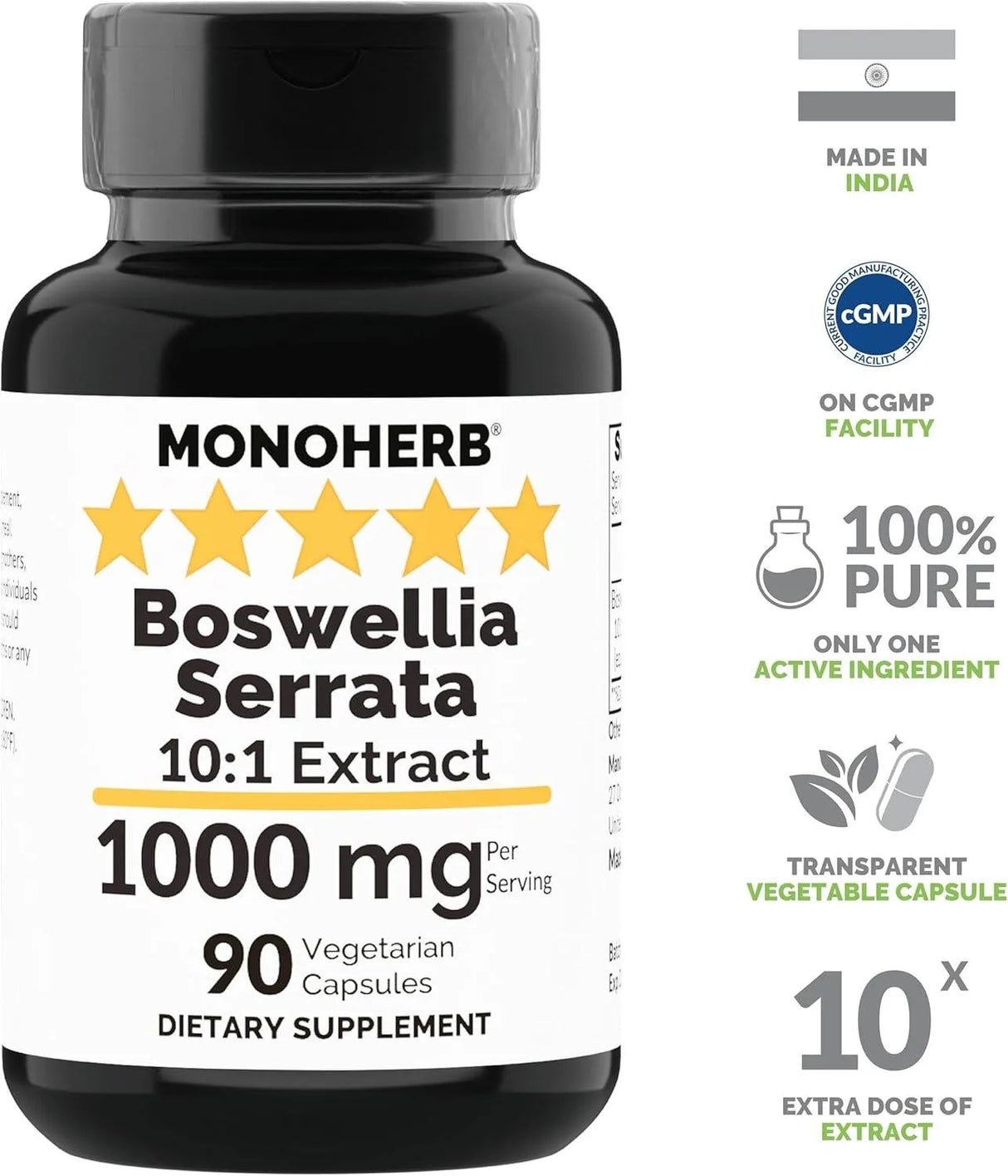 MONOHERB - Monoherb Boswellia Serrata Extract 1000Mg. 90 Capsulas - The Red Vitamin MX - Suplementos Alimenticios - {{ shop.shopifyCountryName }}