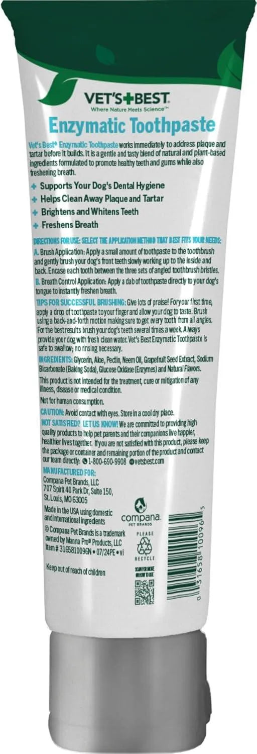 VET'S BEST - Vet’s Best Enzymatic Dog Toothpaste Grape flavor 3.5 Oz. - The Red Vitamin MX - Cuidado Dental Para Perros - {{ shop.shopifyCountryName }}