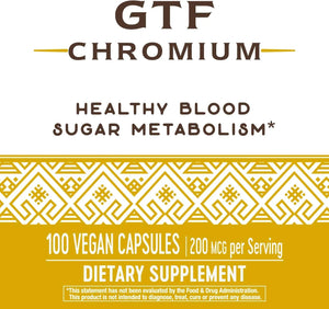 NATURE'S WAY - Nature's Way GTF Chromium 200mcg 100 Capsulas - The Red Vitamin MX - Suplementos Alimenticios - {{ shop.shopifyCountryName }}