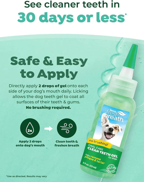 TROPICLEAN - TropiClean Clean Teeth Gel for Dogs 2 Oz. - The Red Vitamin MX - Cuidado Dental Para Perros - {{ shop.shopifyCountryName }}