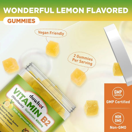 DUWHOT - Duwhot Vitamin B2 Gummies with Magnesium 400Mg. 60 Gomitas - The Red Vitamin MX - Suplementos Alimenticios - {{ shop.shopifyCountryName }}