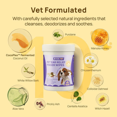 HICC PET - HICC PET Dog Ear Wipes Finger Honey Scent 50 Toallitas 2 Pack - The Red Vitamin MX - Cuidado Del Oído De Perros - {{ shop.shopifyCountryName }}