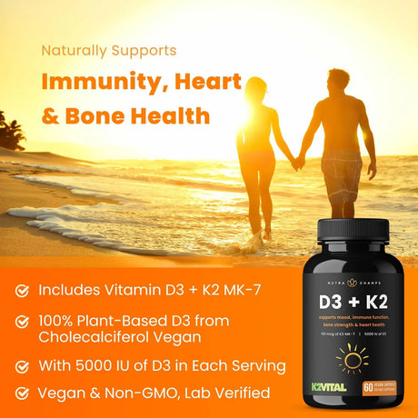 NUTRACHAMPS - NutraChamps D3 with K2 MK7 60 Capsulas - The Red Vitamin MX - Suplementos Alimenticios - {{ shop.shopifyCountryName }}