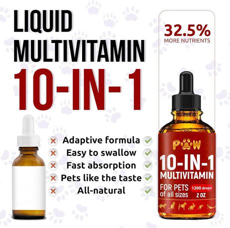 GOLDEN PAW - Golden Paw Liquid Multivitamin for Dogs 2 Fl.Oz. - The Red Vitamin MX - Multivitamínicos Para Perros - {{ shop.shopifyCountryName }}