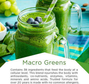 MacroLife Naturals Macro Greens Powder 30 Servicios 283Gr.