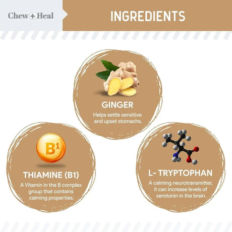 CHEW + HEAL - Chew + Heal Labs Calming Chews for Dogs Peanut Butter 60 Masticables - The Red Vitamin MX - Relajantes Para Perros - {{ shop.shopifyCountryName }}