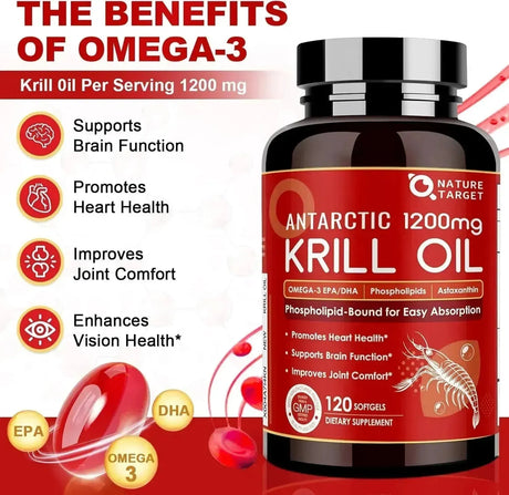 NATURE TARGET - NATURE TARGET Krill Oil 1200Mg. 120 Capsulas Blandas - The Red Vitamin MX - Suplementos Alimenticios - {{ shop.shopifyCountryName }}
