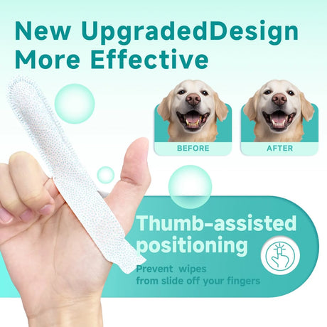 LULUMONSTER - LULUMONSTER Pet Dental Finger Wipes for Dogs & Cats Unscented 50 Toallitas - The Red Vitamin MX - Cuidado Dental Para Perros - {{ shop.shopifyCountryName }}