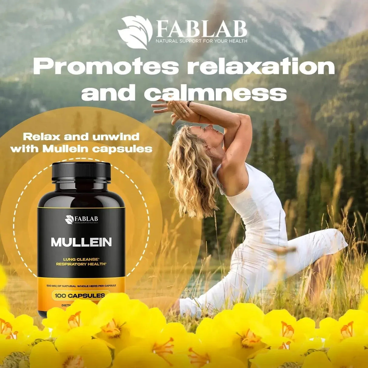 FABLAB - FabLab Mullein Leaf 500Mg. 100 Capsulas - The Red Vitamin MX - Suplementos Alimenticios - {{ shop.shopifyCountryName }}