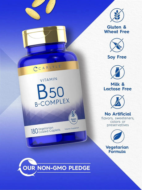 CARLYLE - Carlyle Vitamin B50 Complex 180 Tabletas - The Red Vitamin MX - Suplementos Alimenticios - {{ shop.shopifyCountryName }}