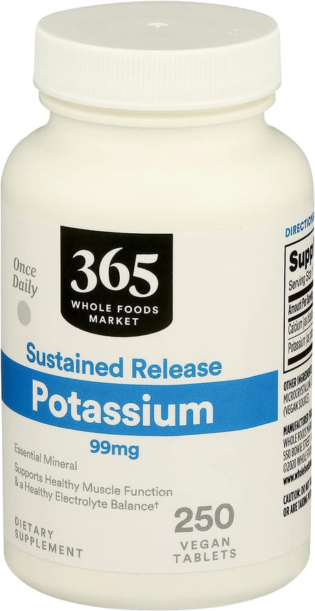 365 by Whole Foods Market Potassium 99Mg. 250 Tabletas
