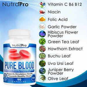 NUTRAPRO - NutraPro Blood Pressure Pure Blood 90 Capsulas - The Red Vitamin MX - Suplementos Alimenticios - {{ shop.shopifyCountryName }}