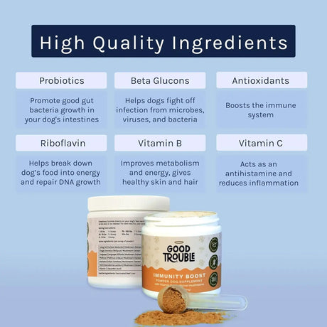 GOOD TROUBLE - Good Trouble Dog Immune Support Supplement 54Gr. - The Red Vitamin MX - Suplementos Herbales Para Perros - {{ shop.shopifyCountryName }}