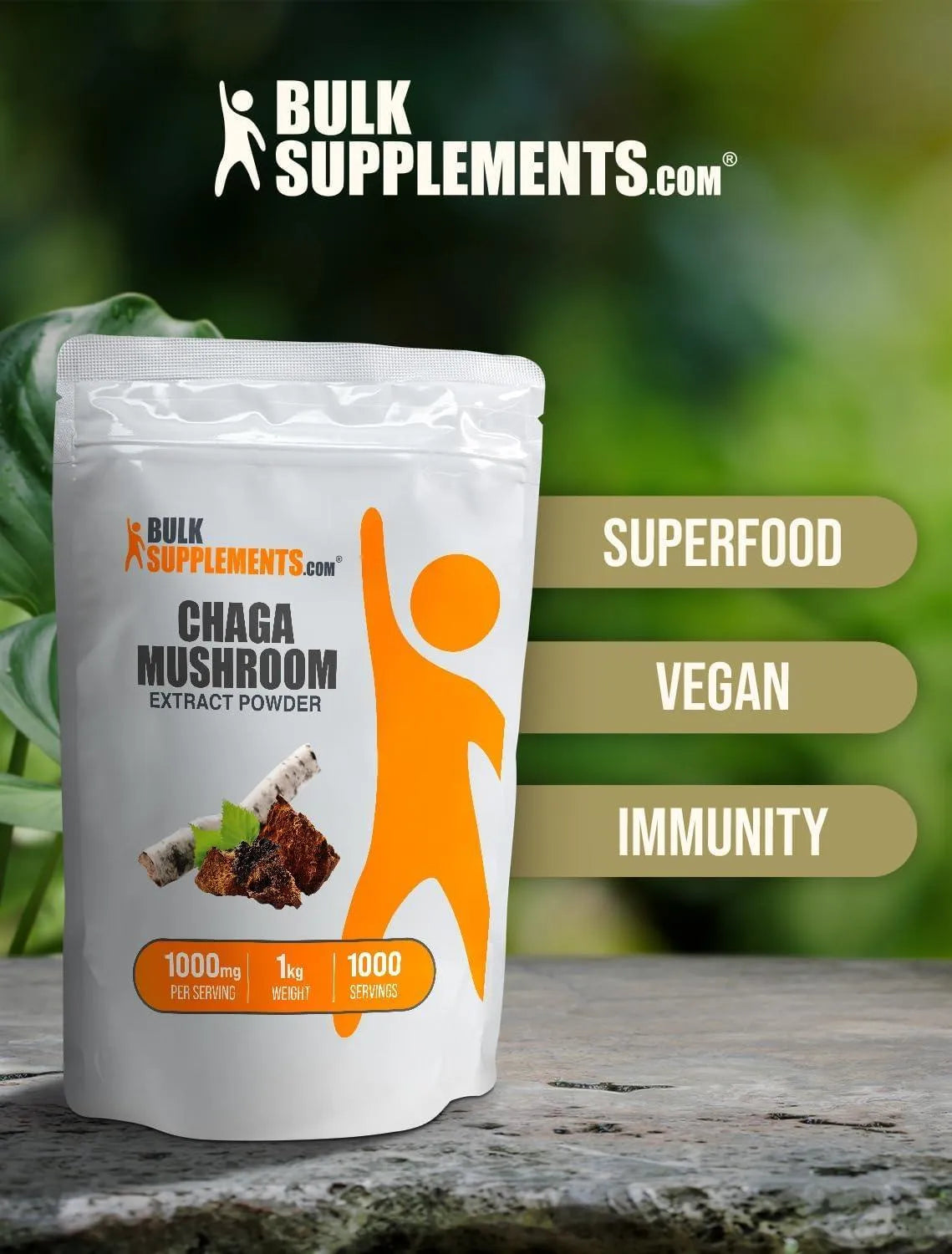 BULK SUPPLEMENTS - Bulk Supplements Chaga Mushroom Extract Powder 1 Kg. - The Red Vitamin MX - Suplementos Alimenticios - {{ shop.shopifyCountryName }}