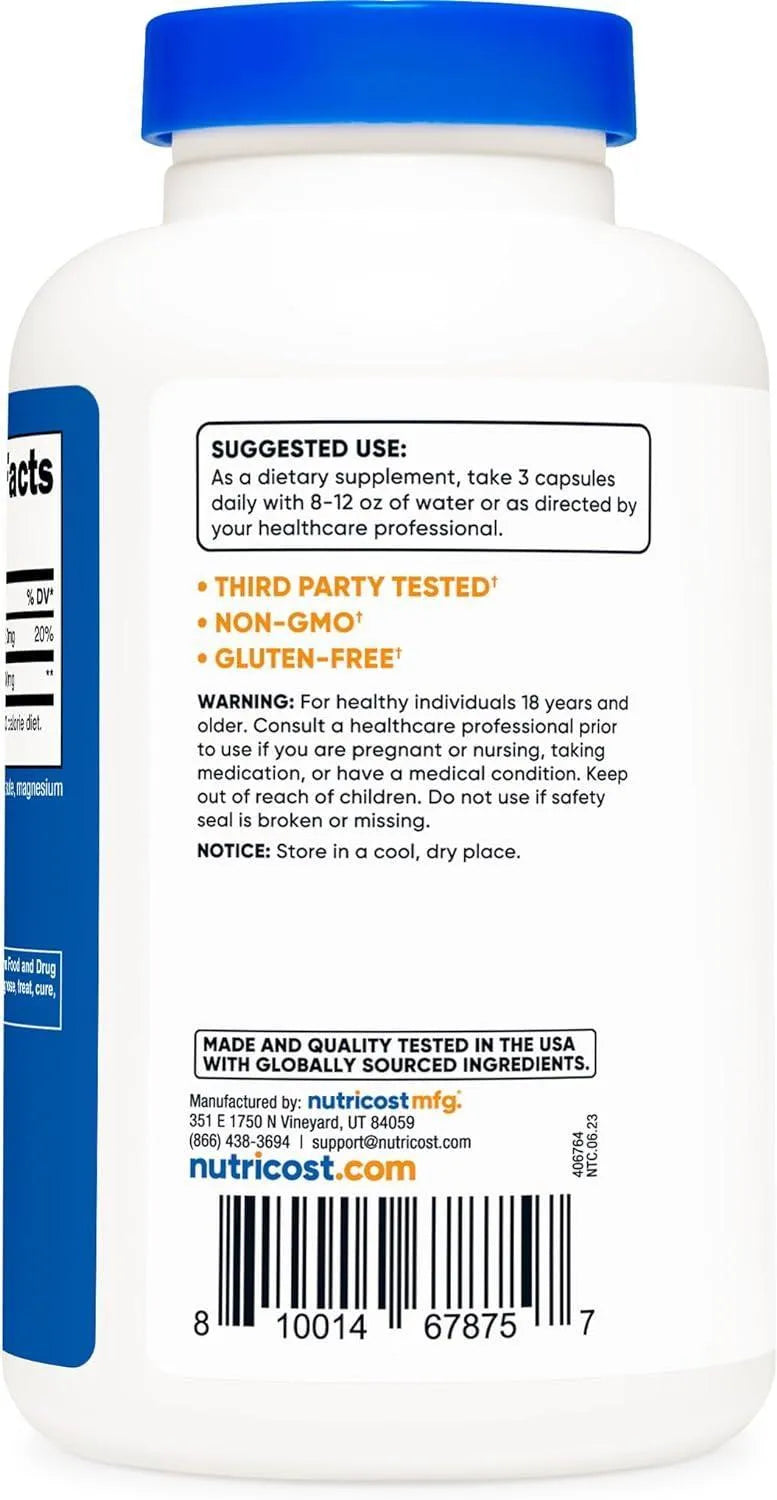 NUTRICOST - Nutricost Calcium Lactate 2,100Mg. 180 Capsulas - The Red Vitamin MX - Suplementos Alimenticios - {{ shop.shopifyCountryName }}