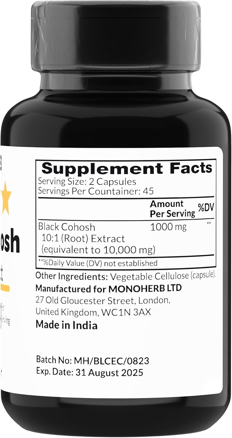 Monoherb Black Cohosh Extract 1000Mg. 90 Capsulas