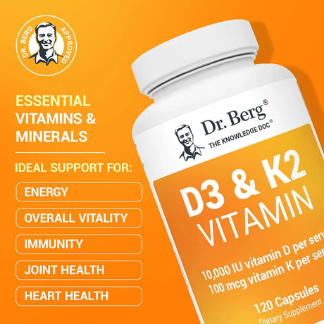 DR. BERG - Dr. Berg D3 K2 Vitamin 120 Capsulas - The Red Vitamin MX - Suplementos Alimenticios - {{ shop.shopifyCountryName }}
