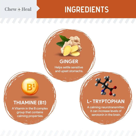 CHEW + HEAL - Chew + Heal Labs Calming Chews for Dogs Chicken 30 Masticables - The Red Vitamin MX - Relajantes Para Perros - {{ shop.shopifyCountryName }}