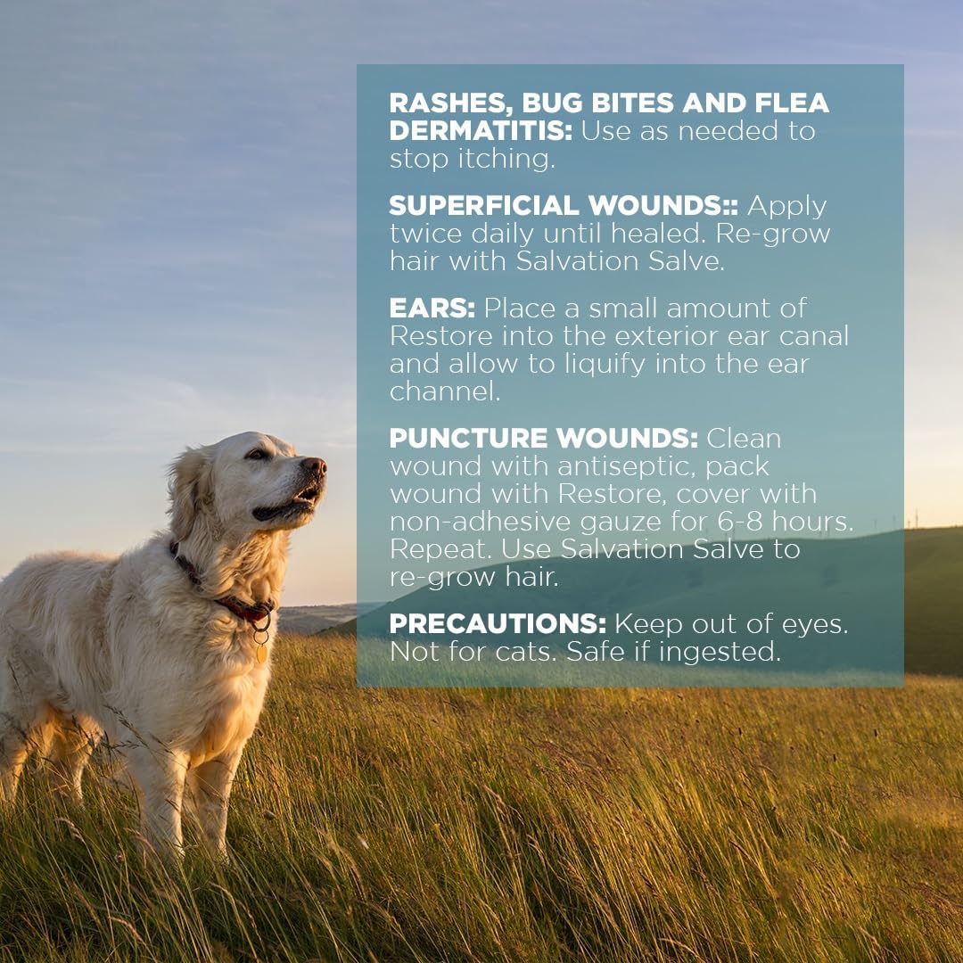 Farm Dog Naturals Restore Wound Care and Itch Relief Salve for Dogs 2 Oz.