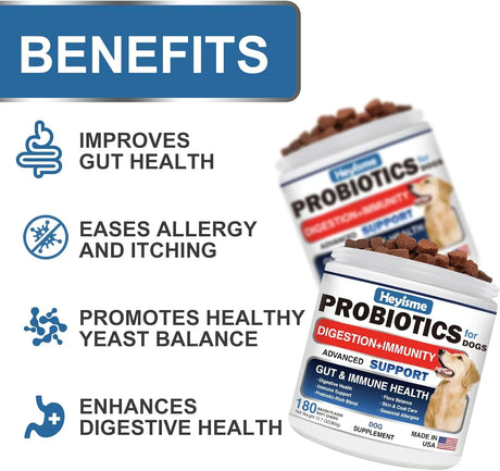 HEYISME - HEYISME Probiotics for Dogs Bacon 180 Masticables - The Red Vitamin MX - Probióticos Para Perros - {{ shop.shopifyCountryName }}