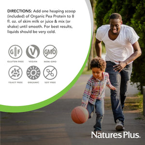 NATURES PLUS - Natures Plus Organic Pea Protein 25 Servicios 500Gr. - The Red Vitamin MX - Suplementos Alimenticios - {{ shop.shopifyCountryName }}