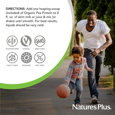 NATURES PLUS - Natures Plus Organic Pea Protein 25 Servicios 500Gr. - The Red Vitamin MX - Suplementos Alimenticios - {{ shop.shopifyCountryName }}