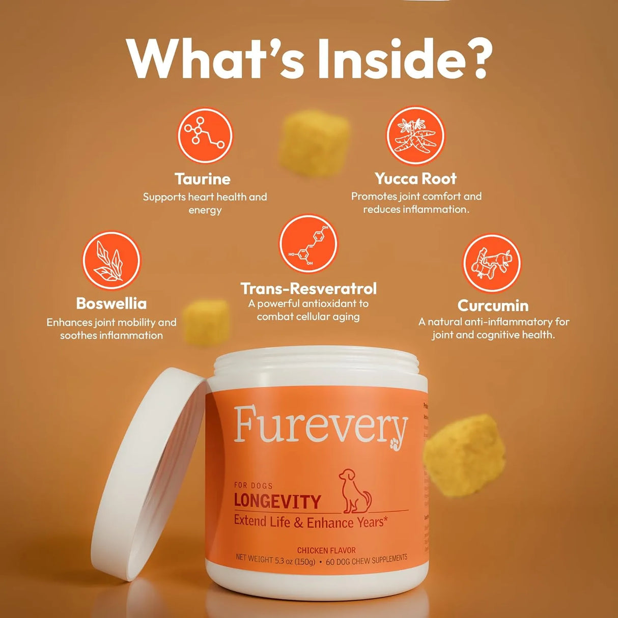 FUREVERY - Furevery Daily Dog Multivitamin Chicken Flavored 60 Masticables - The Red Vitamin MX - Multivitamínicos Para Perros - {{ shop.shopifyCountryName }}