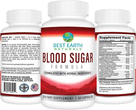 BEST EARTH NATURALS - Best Earth Naturals Blood Sugar Formula 60 Capsulas - The Red Vitamin MX - Suplementos Alimenticios - {{ shop.shopifyCountryName }}