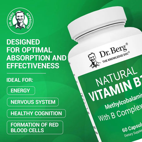 DR. BERG - Dr. Berg Natural Vitamin B12 60 Capsulas - The Red Vitamin MX - Suplementos Alimenticios - {{ shop.shopifyCountryName }}