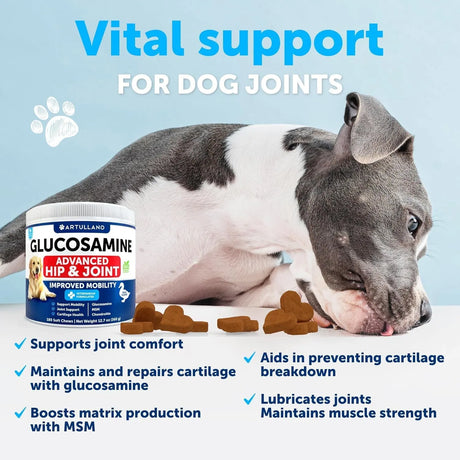 ARTULLANO - Artullano Hip and Joint Supplement for Dogs 180 Masticables - The Red Vitamin MX - Cuidado De Cadera Y Articulaciones Para Perros - {{ shop.shopifyCountryName }}