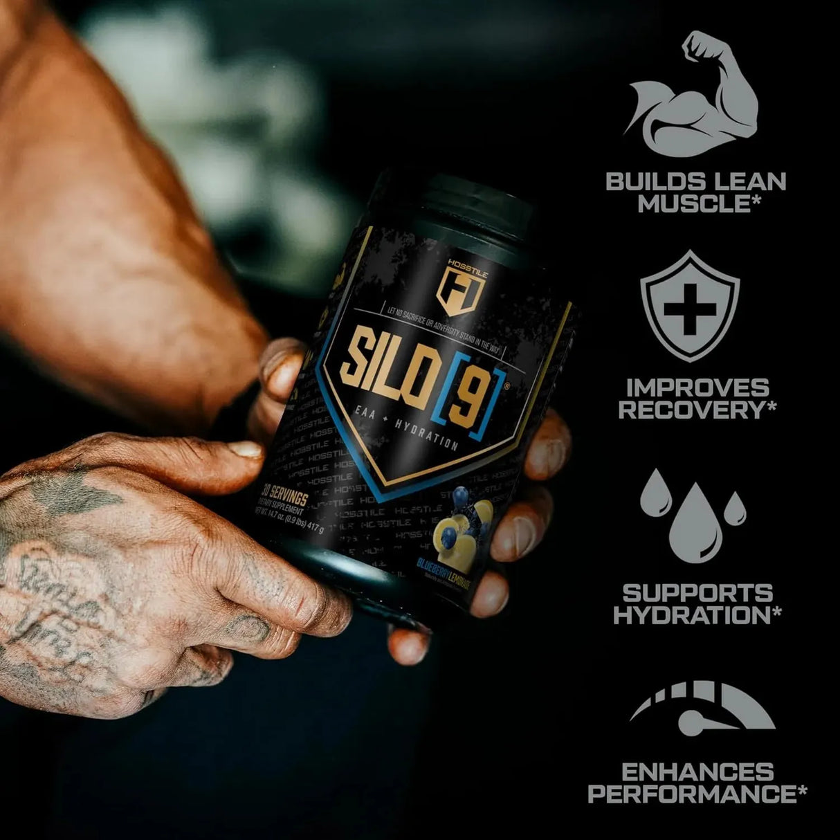 HOSSTILE - HOSSTILE SILO[9] Essential Amino Acids EAA & BCAA Powder 30 Servicios Blueberry Lemonade 417Gr. - The Red Vitamin MX - Suplementos Alimenticios - {{ shop.shopifyCountryName }}