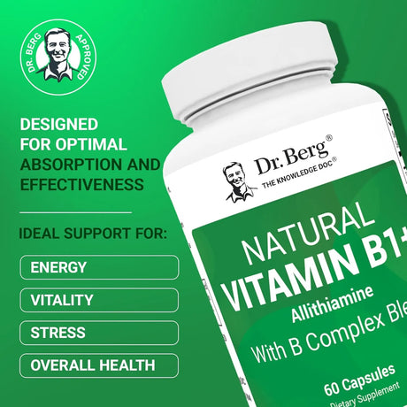 DR. BERG - Dr. Berg Natural Vitamin B1 B6 B12 Complex 60 Capsulas - The Red Vitamin MX - Suplementos Alimenticios - {{ shop.shopifyCountryName }}