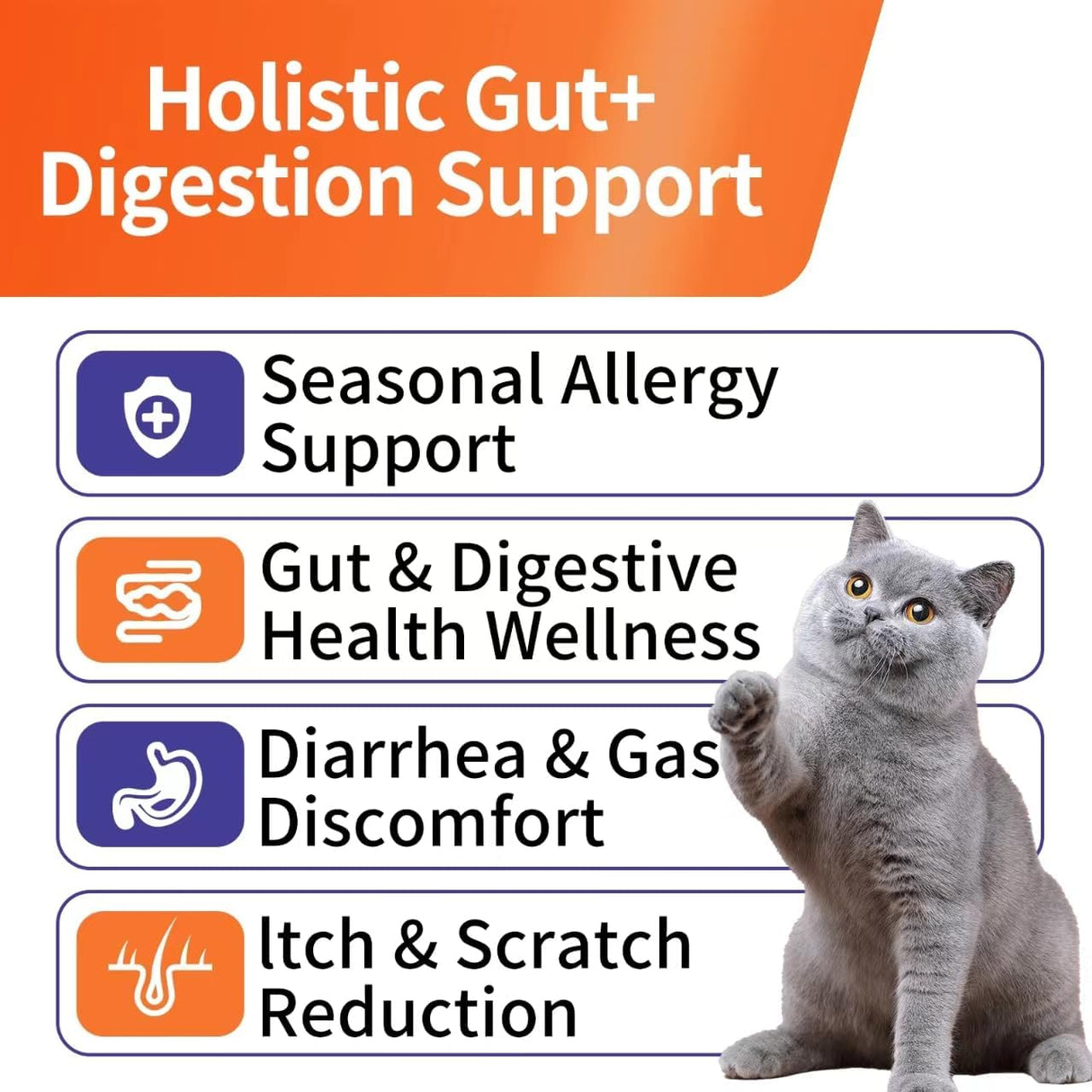 HEYISME Cat Probiotic Chews for Gut and Immune Health 120 Masticables